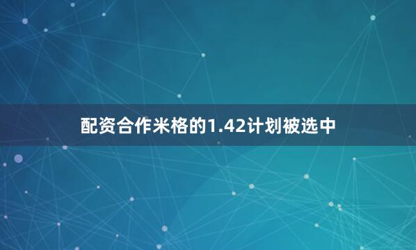 配资合作米格的1.42计划被选中